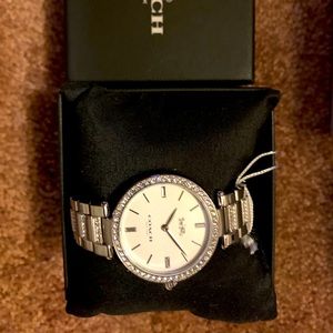 Silver Coach Park Bracelet Watch, 35MM (NEW)
